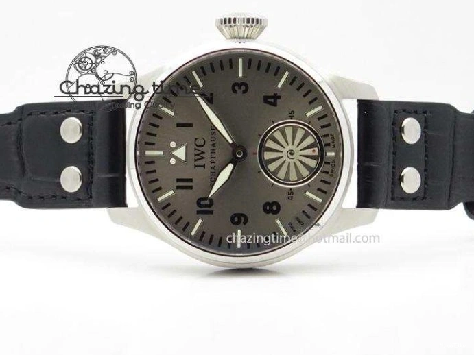 MIROTIME 0312 Compact Big Pilot “Markus Buhler” IW5003 Turbine V6F Best Edition Grey Dial On Leather Strap A 7314